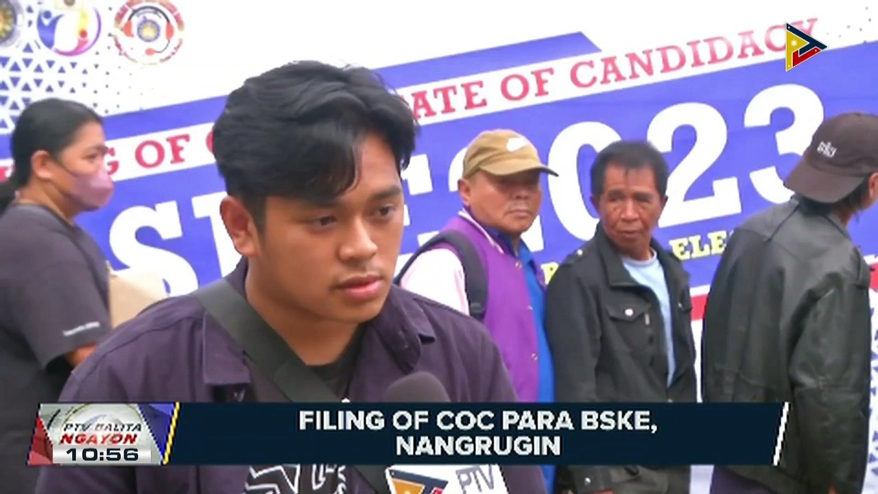 Isang linggong paghahain ng certificate of candidacy para sa Barangay at Sangguniang Kabataan...