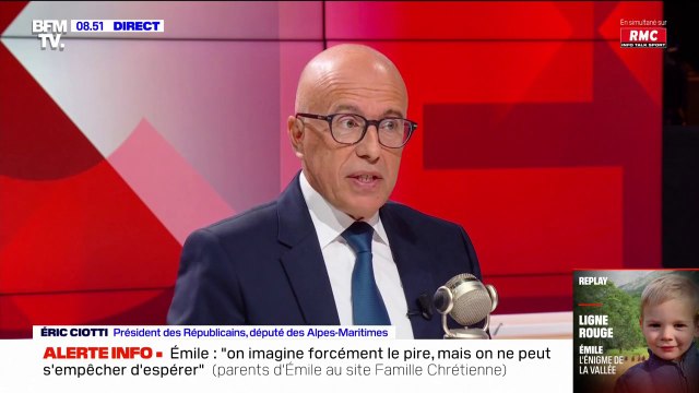Éric Ciotti à propos de la présidentielle de 2027: Il n'y aura pas de compétition [chez LR], il y aura une ligne claire, des idées et une incarnation