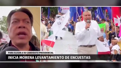 Aspirantes de MORENA suspenderán actividades hasta el resultado de la encuesta. Pedro Gamboa, 28 de agosto de 2023