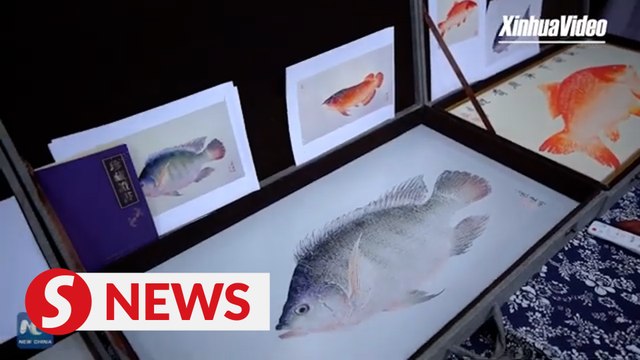 The traditional Chinese folk art of fish rubbing