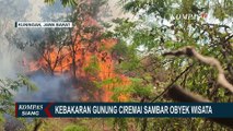 Kebakaran Gunung Ciremai Meluas, Obyek Wisata Batu Sepur Ikut Dilahap Api