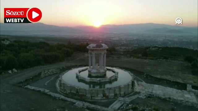 Gladyatörler şehri Kibyra, gün doğumunda dron ile görüntülendi