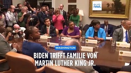 Télécharger la video: 60. Jahrestag des Marsches: Biden empfängt Familie von Martin Luther King Jr.