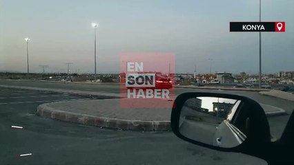 Konya'da hastane otoparkında drift yapan maganda