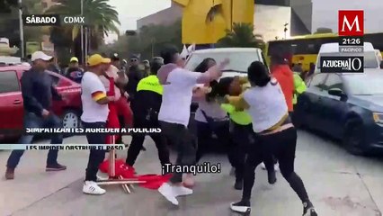 Sin detenidos en enfrentamiento de manifestantes y policía en Monumento a la Revolución