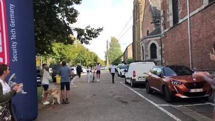 Joeri a grimpé 83 fois le mur de Huy