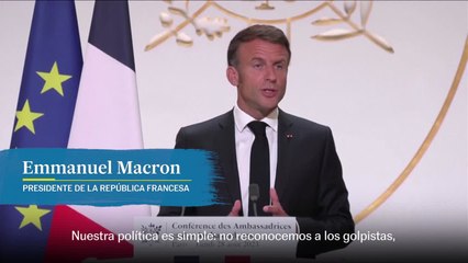 Macron condena el golpe y asegura que sus diplomáticos permanecerán en Níger