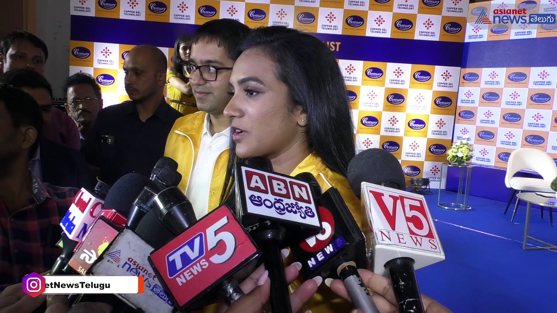 సెంచురీ మ్యాట్రెస్‌ తరపున బ్రాండ్ అంబాసిడర్‌గా బ్యాడ్మింటన్ స్టార్ పివి సింధు  