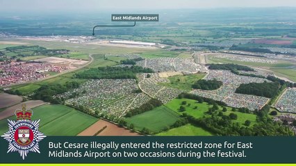 Derby man sentenced after illegally flying drone over Download Festival