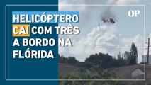 Helicóptero dos bombeiros cai com três a bordo na Flórida, EUA; VÍDEO