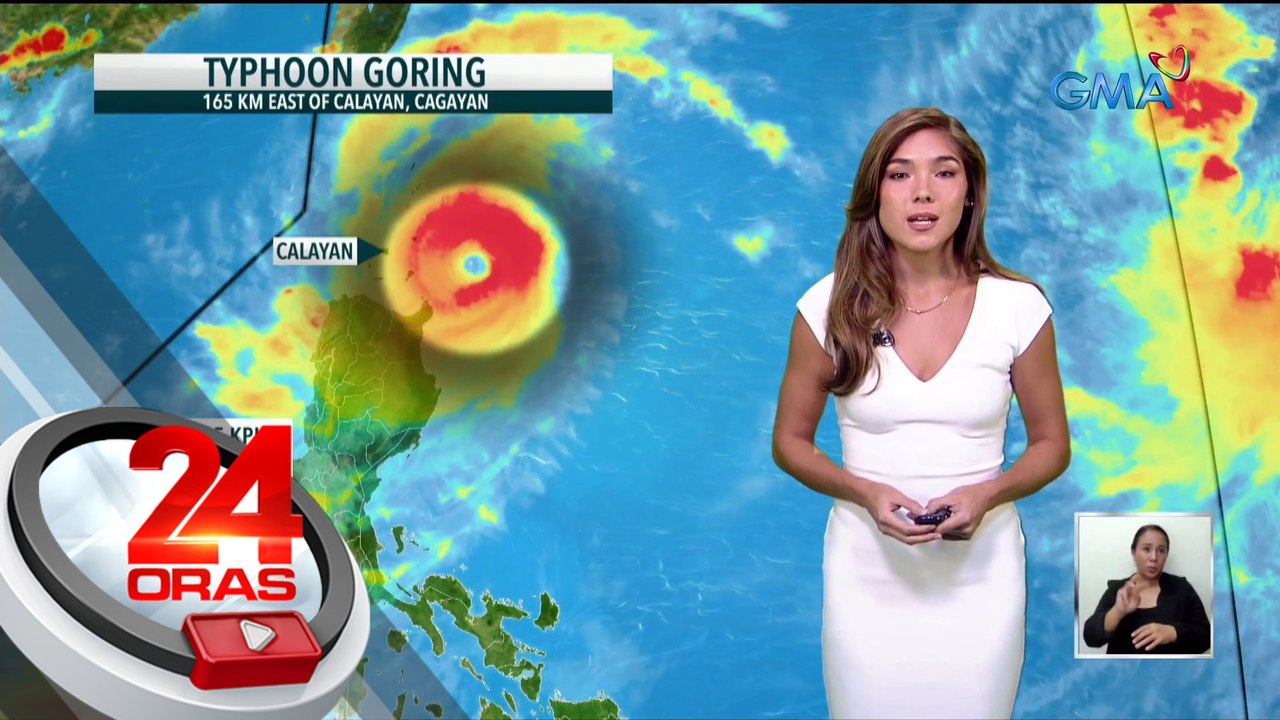 Bagyong Goring, bahagyang lumakas habang patulo...