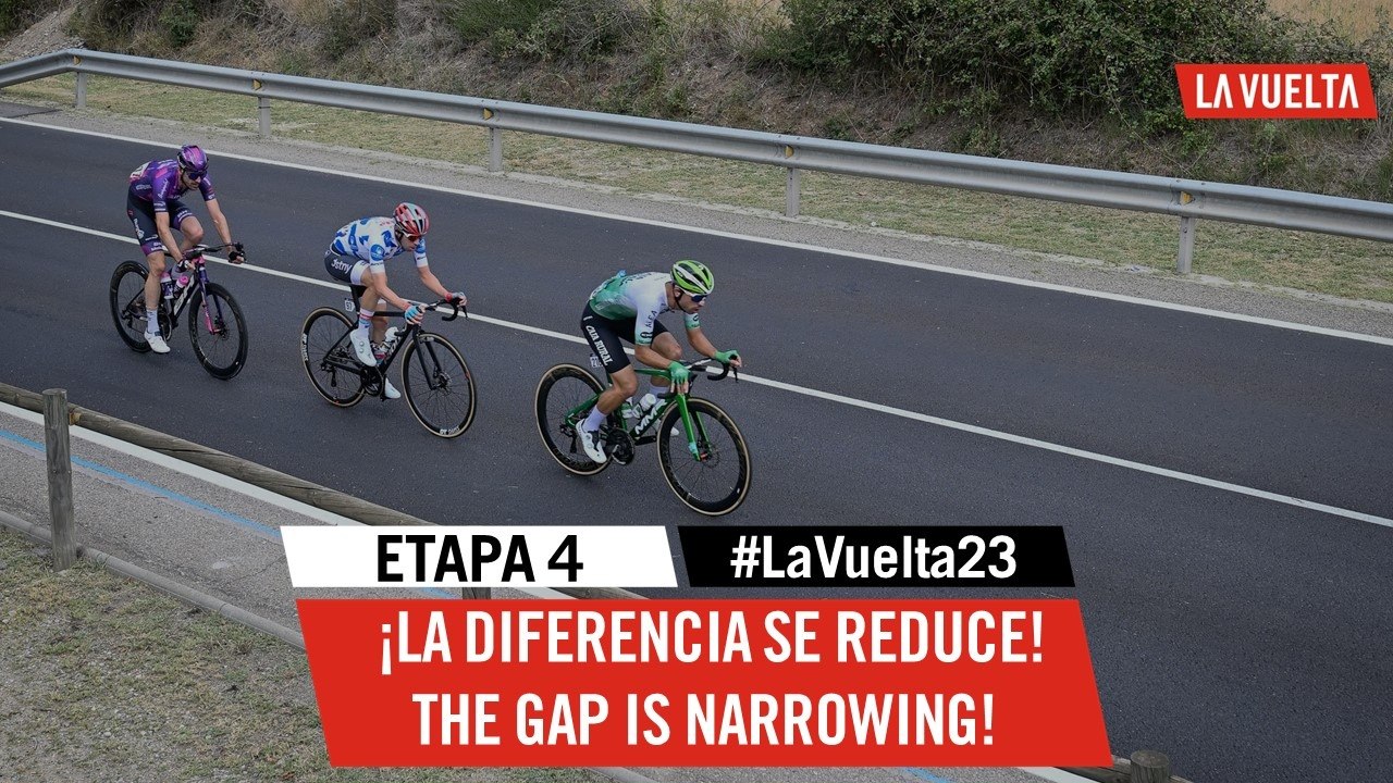 The gap between the peloton and the escapees is narrowing! - Stage 4 - La Vuelta 2023