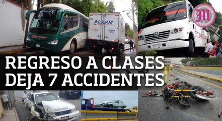 Deja 7 accidentes regreso a clases en Morelos