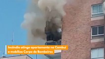 Incêndio atinge apartamento no Cambuí e mobiliza Corpo de Bombeiros