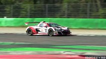 Audi R8 LMS GT2 on wet track- Accelerations, Downshifts, Traction Control Noise & V10 Sound!