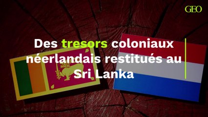 Des tresors coloniaux néerlandais restitués au Sri Lanka
