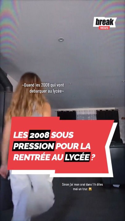 Les 2008 sous pression pour la rentrée au lycée ?