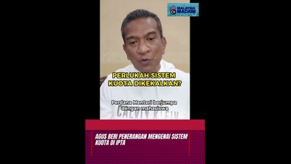 Dr. Agus (Pengarah J-KOM) beri penerangan mengenai sistem kuota di IPTA