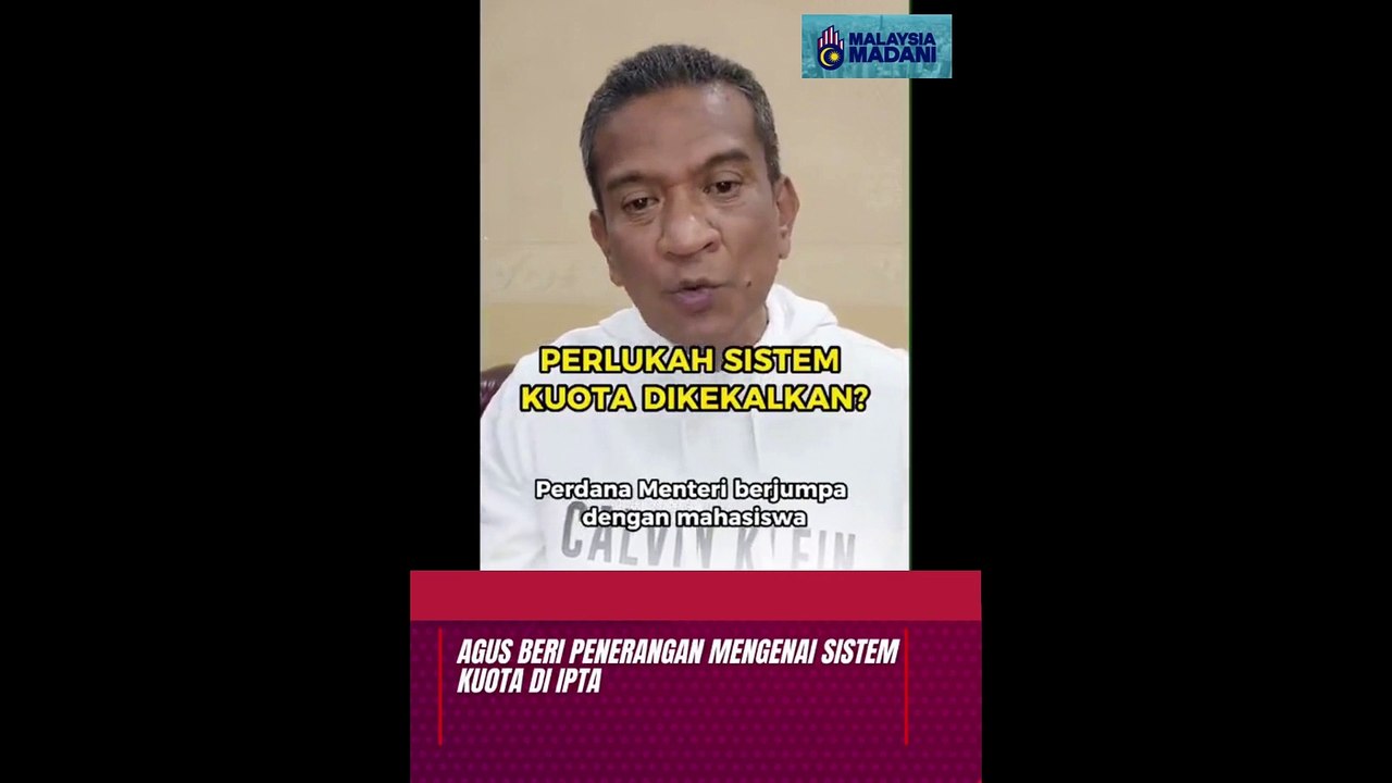 Dr. Agus (Pengarah J-KOM) beri penerangan mengenai sistem kuota di IPTA