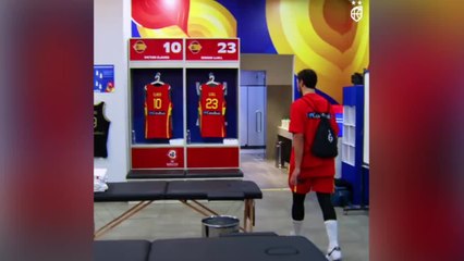 Piel de gallina lo que pasó con Ricky Rubio en el vestuario antes del partido de España