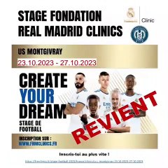 IL REVIENT DU 23 AU 27 OCTOBRE 2023... STAGE REAL MADRID