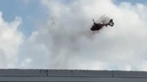 États-Unis : un hélicoptère des secours prend feu et s’écrase sur des habitations