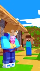 STEVE DRINKING GRIMACE SHAKE IN MINECRAFT  #minecraft  #minecraftanimation #shorts