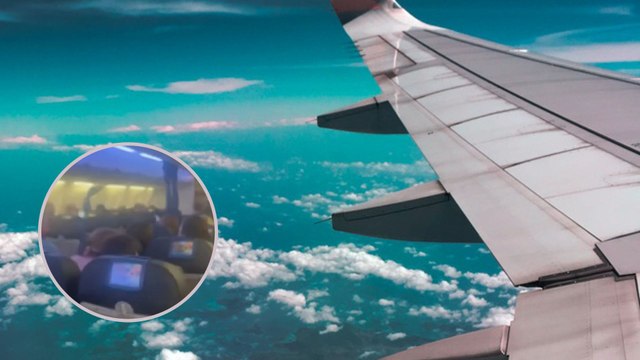 Así quedaron registrados los momentos de pánico que vivieron varios pasajeros durante un vuelo en España