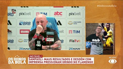 Neto critica postura de Sampaoli em entrevista coletiva pós jogo do Flamengo