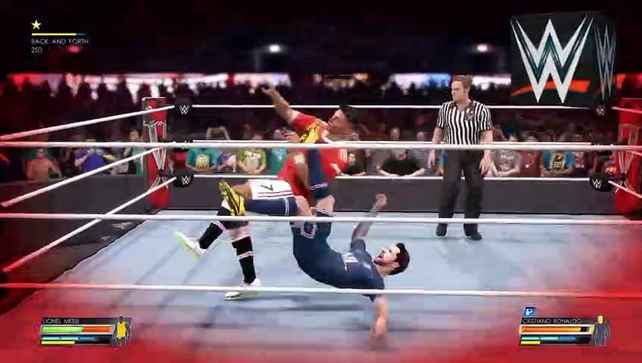 Cristiano ranaldo vs messi wrestling