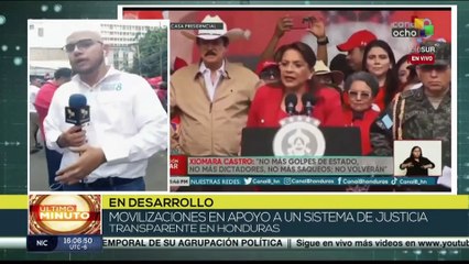 En Honduras la ciudadanía se moviliza en respaldo a la mandataria Xiomara Castro