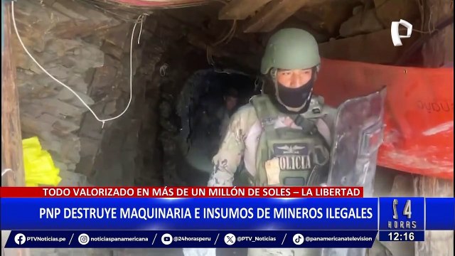 La Libertad: incautan maquinaria e insumos de minería ilegal valorizados en más de S/1 millón