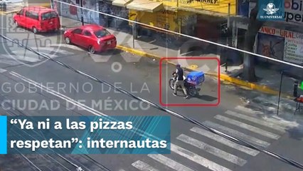 Sin encenderla, roba moto de pizzeria en Iztapalapa; esto pasó después