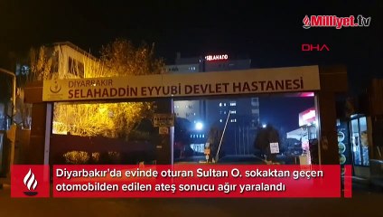 Evinde oturan Sultan maganda kurşunuyla başından vurulup ağır yaralandı