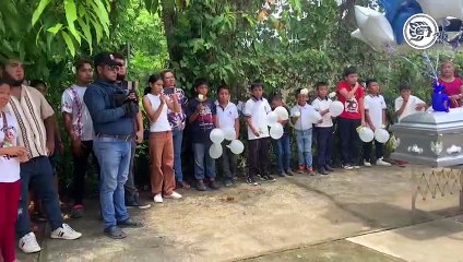 Realizan homenaje a menor que perdió la vida en choque en el sur de Veracruz