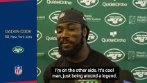 Jets RB Cook seems in awe of Rodgers