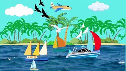 Video animasi - pulau - perahu boat