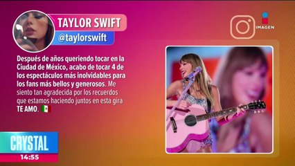 Taylor Swift manda mensaje a sus fans mexicanos