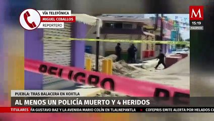 Balacera en Puebla deja un muerto, 2 heridos y 4 detenidos en Xoxtla