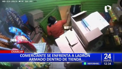 Chancay: comerciante se enfrenta a ladrón armado que intentó robar su negocio