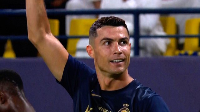 Cristiano Ronaldo does traditional Saudi dance goal celebration! #ronaldo #cristianoronaldo #alnassr