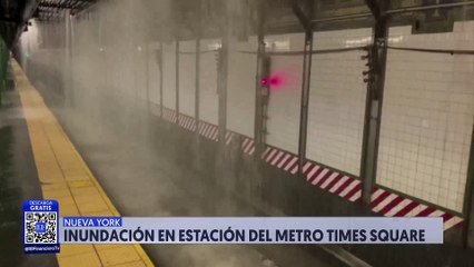 Se inunda la estación Times Square del Metro de Nueva York