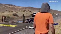 Burning Man 2023: Nevada Rangers plow truck through Extinction Rebellion protest after the activists blocked road into festival causing 'miles-long gridlock'