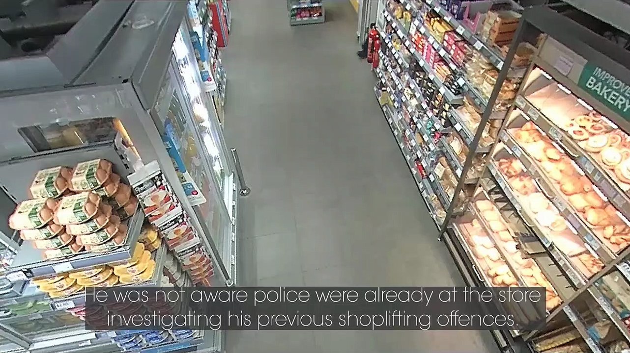 Serial shoplifter who ran into police as he fled store is jailed