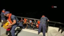 Ayvacık açıklarında Yunan unsurlarınca ölüme terk edilen 36 kaçak göçmen kurtarıldı