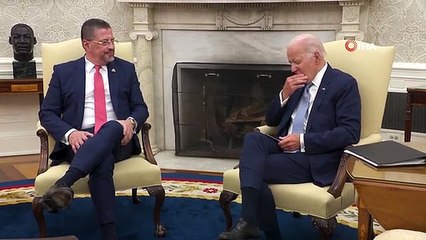 ABD Başkanı Joe Biden ve Kosta Rika Devlet Başkanı Rodrigo Chaves Beyaz Saray'da Görüştü