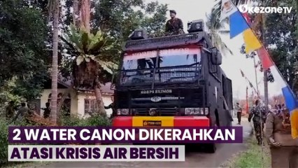 Bantu Warga Atasi Krisis Air Bersih, Brimob Polda Jambi Terjunkan 2 Water Canon
