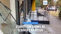 Dois mortos em Kiev enquanto Rússia acusa Ucrânia do maior ataque com drones no seu território