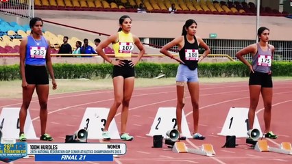 Women 100m Hurdles Final 26th National Federation Cup Senior Athletic championship 2023