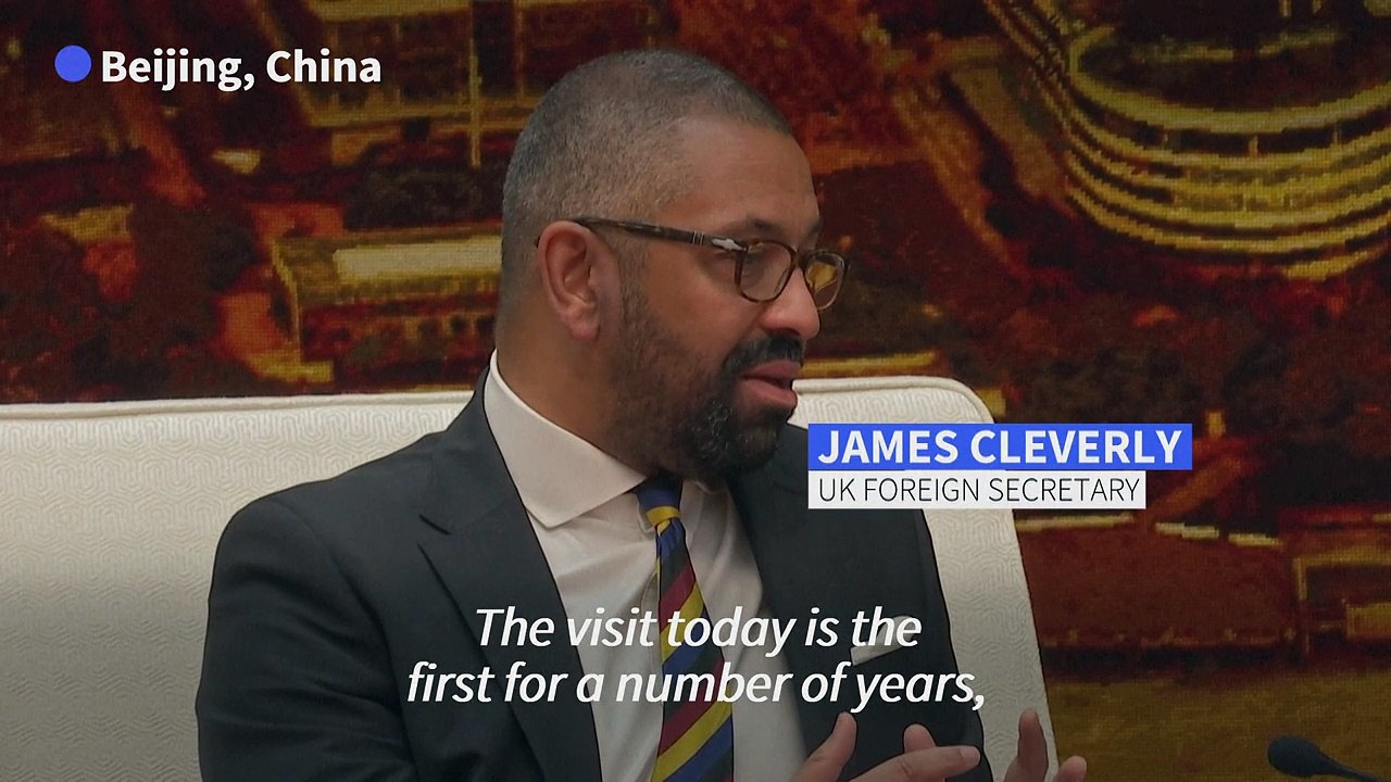 UK Foreign Secretary Cleverly meets with Chines...